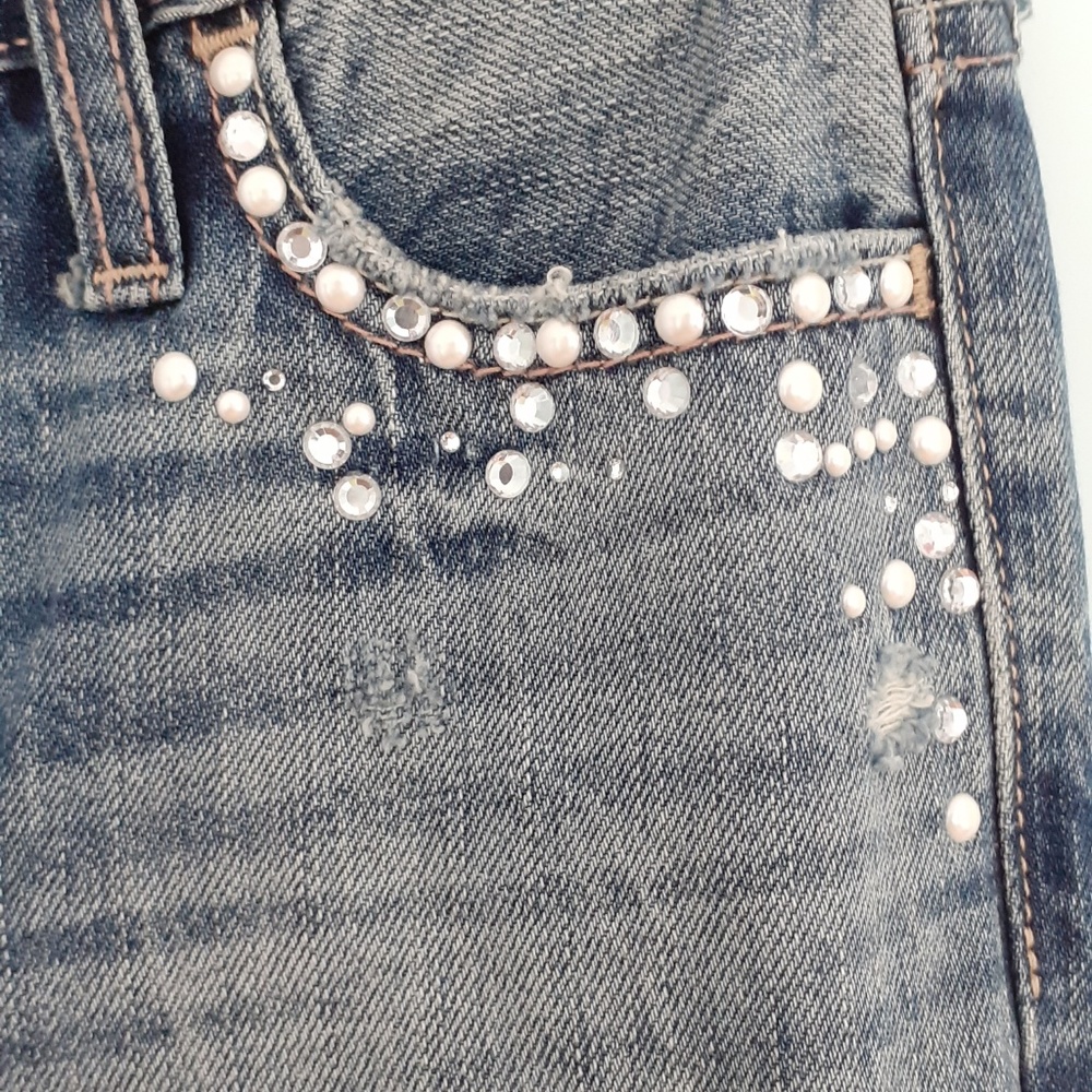 HOLLISTER Distressed Rhimestone Jeans - Picture 3 of 4